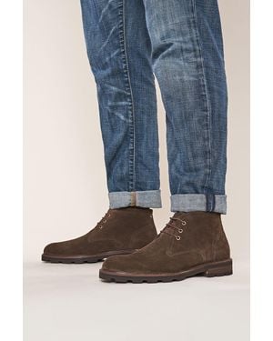 Moshulu 'Bantock' Suede Desert-Style Laced Boots - Blue