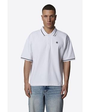 Good For Nothing Monogram Short Sleeve Polo - White