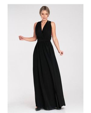 Love Lace Sweetheart Sleeveless Maxi Dress - Black