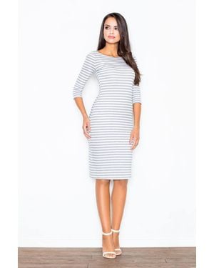 Love Lace Soft Cotton Elastane Side Zipper Dress - White