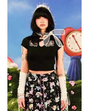 Hell Bunny Care Bears Collaboration Spring Summer Cheer Bear Crop Top - Blue