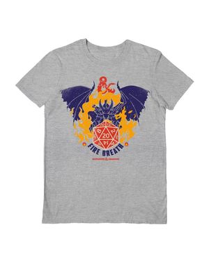 Dungeons & Dragons Fire Breath T-Shirt - Grey