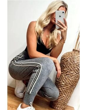 CY Jogging Bottoms With Side Stripes - Grey