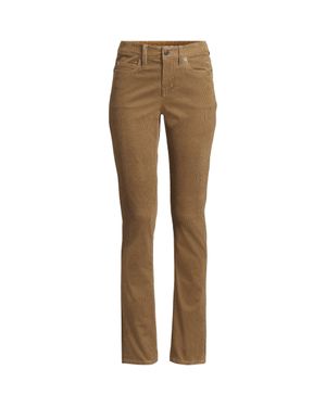 Lands' End Straight Leg Stretch Cord Jeans, Mid Rise - Brown