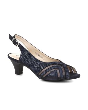 Pavers Sling-Back Evening Heels - Blue