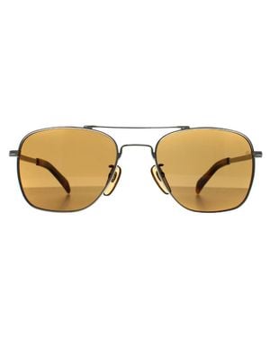 David Beckham Aviator Palladium Db 7019/S - Brown