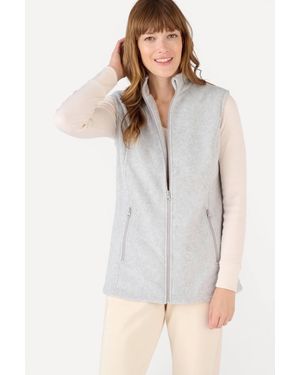 DAMART Sleeveless Knitted Thermal Fleece Gilet - Grey