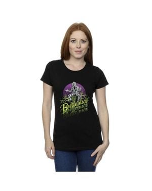 Beetlejuice Circle Cotton T-Shirt - Black