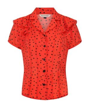 Banned Retro Ruby Blouse - Red