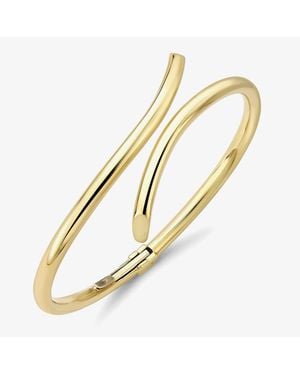T.H.Baker 9Ct Plain Tube Crossover Bangle 111225127482 - Metallic