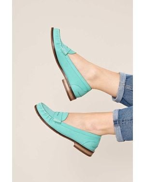 Moshulu 'Petrel Nubuck' Classic Nubuck Penny Loafers - Green
