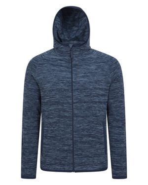 Mountain Warehouse 'Snowdon Ii' Lightweight Breathable Soft Casual Full Zip Hoodie - Blue
