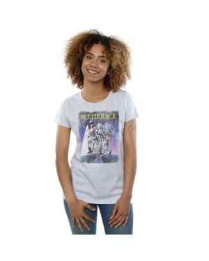 Beetlejuice Distressed Poster Cotton T-Shirt - Blue