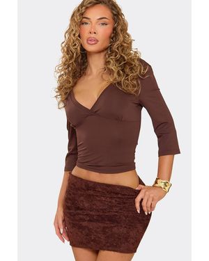 EGO Textured Low Rise Mini Skirt