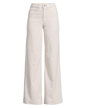 Lands' End Plus Wide Leg Cord Jeans, High Waisted - White