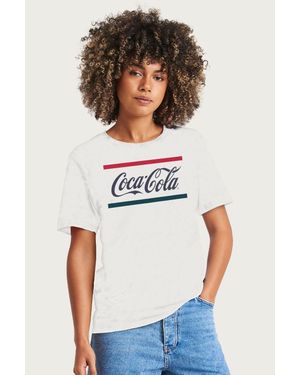 Coca Cola Classic Colours Relaxed Fit T-Shirt - White