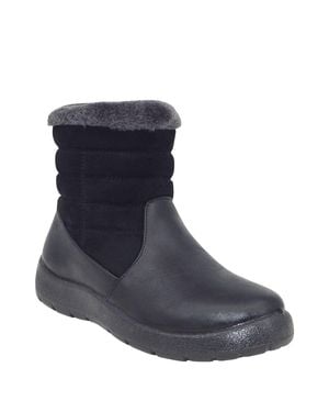 Chums Wide Ee Fit Pu Thermal Lined Side Zip Mock Suede Boot - Blue
