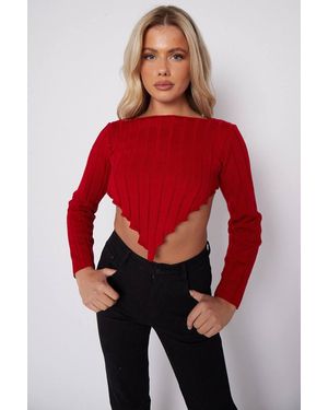 Stylewise Ribbed Knit - Red