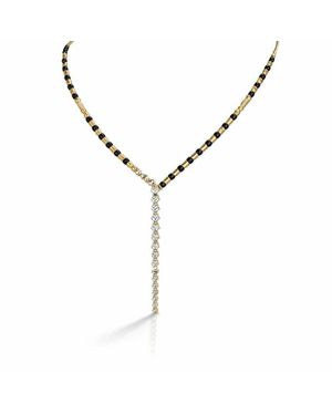 The Colourful Aura Dokiya-Style Mangalsutra Necklace, -Tone Metal With Zircon Stones - Metallic