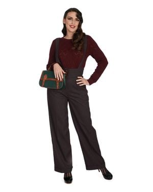 Banned Retro Jenny Check Trouser - Black