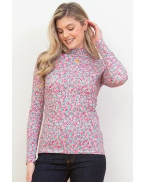 Kite Bagber Turtle Neck Jersey Top Ditsy Tales - Pink