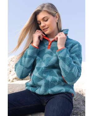 Kite Geo Purbeck 1/4 Zip Teddy Fleece - Blue