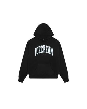 ICECREAM Hooded Sweatshirt University Applique - Black