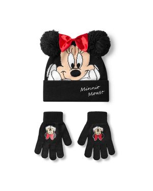 Disney Beanie & Gloves Set - Black