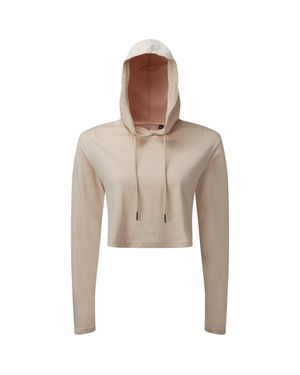 Tridri Cropped Long-Sleeved T-Shirt - Natural