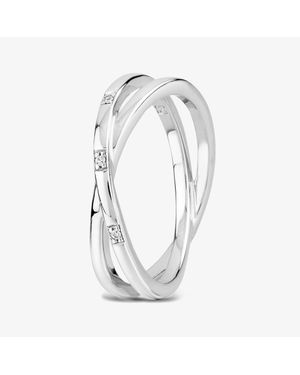 Rosa Lea Double Crossover Ring Bj-R2781C 58 - Metallic