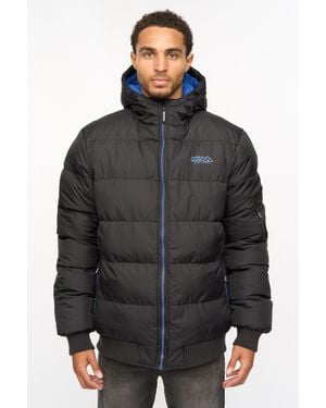 Henleys Thinker Puffer Bomber Jacket - Grey