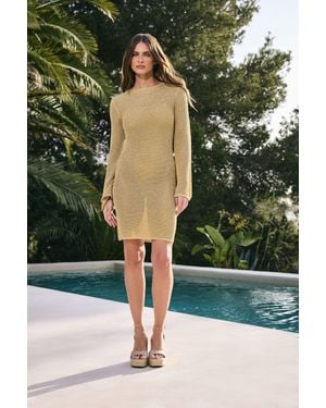 Star by Julien MacDonald Knitted Metallic Tie Mini Dress - Green