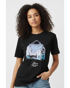 Stylewise Paris Bag Graphic Print - Black