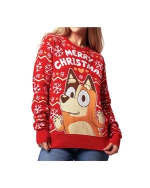 Bluey Chilli Christmas Jumper - Red