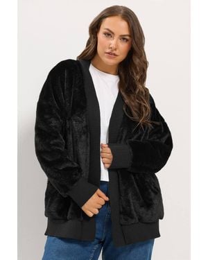 Yours Faux Fur Jacket - Black
