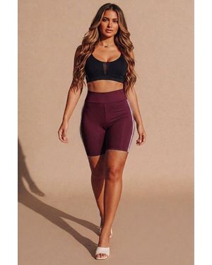 Femme Luxe With High Waist Biker Shorts - Red