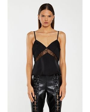 Shnoo Lace Panel Camisole - Black