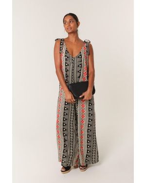 Blue Vanilla Multi Strappy V-Neck Jumpsuit - Multicolour