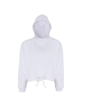 Tridri Cropped Oversize Hoodie - White