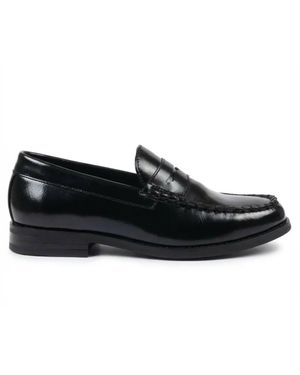 TruClothing Classic Penny Loafers Pu Leather Slip-On Dress Shoes - Black