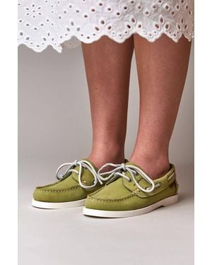 Moshulu Salcombe Boat Shoes - Green