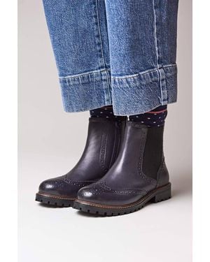 Moshulu 'Palsa' Brogue Style Chelsea Boot - Blue