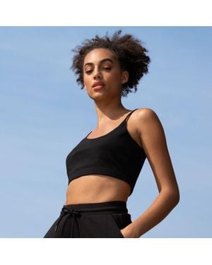 Skinni Fit Fashion Adjustable Strap Crop Top - Black