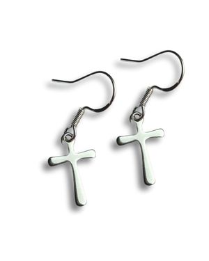 Aye Do Gifts Cross Drop Earrings - White