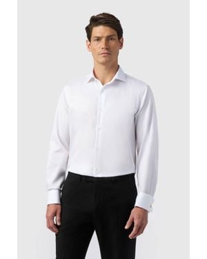 Alexandre Silver Label Tailored Stretch Shirt Non Iron - White