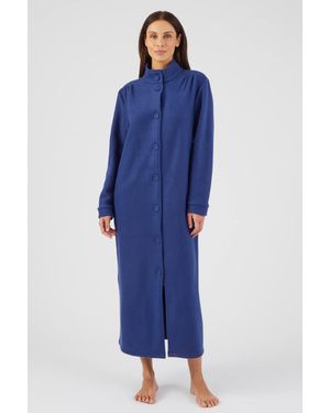DAMART Thermal Fleece Dressing Gown - Blue