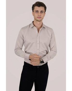 WOVCOR Long Sleeve Button Through Shirt - Natural