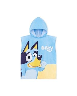 Bluey Beach Hooded Poncho - Blue