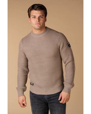 Firetrap Wool Blend Waffle Knit Jumper - Natural