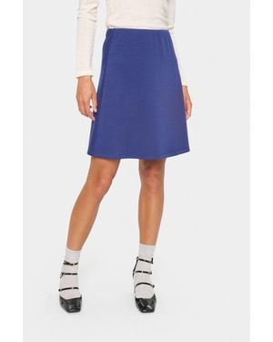 Saint Tropez Kaileen Mid-Thigh Length A-Line Skirt - Blue